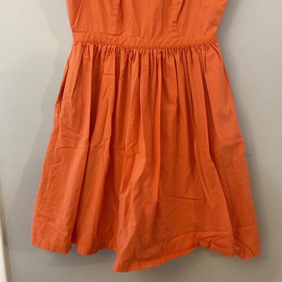 Modcloth Women's Size Large Revel and Relish Coral Orange Retro Bow Sun Dress - Picture 4 of 10